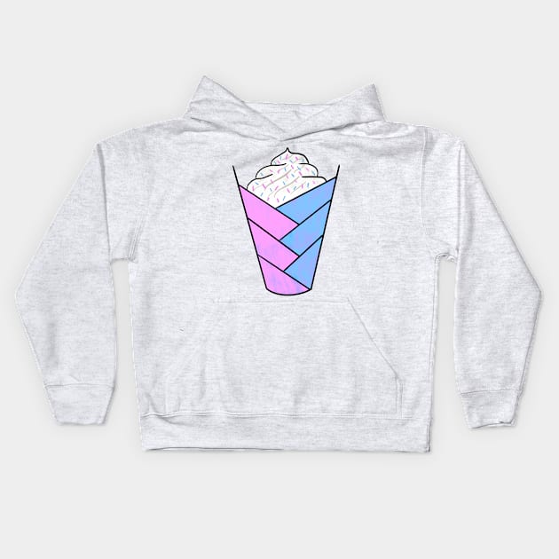 Cotton Candy Parfait Kids Hoodie by CalliesArt